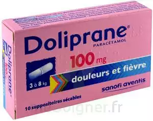 DOLIPRANE 100 mg Suppositoires sécables 2Plq/5 (10)